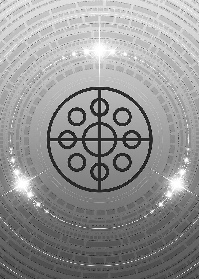 Gray Glyph Mandala Rune