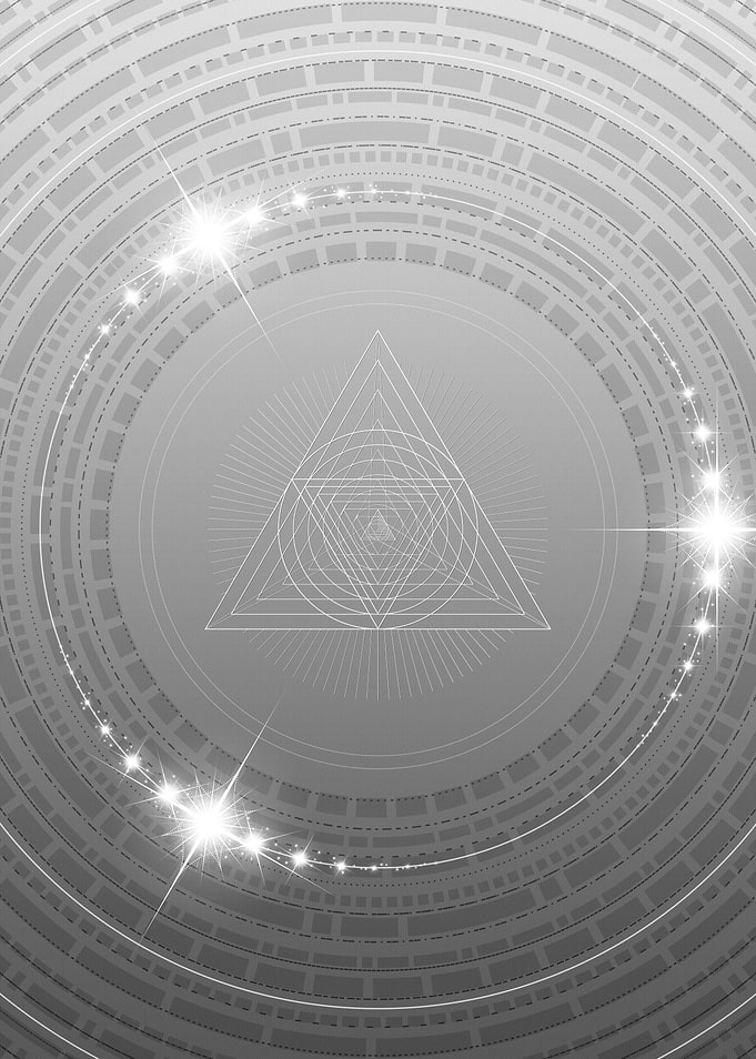 Grey Sacred Geometry Glyph