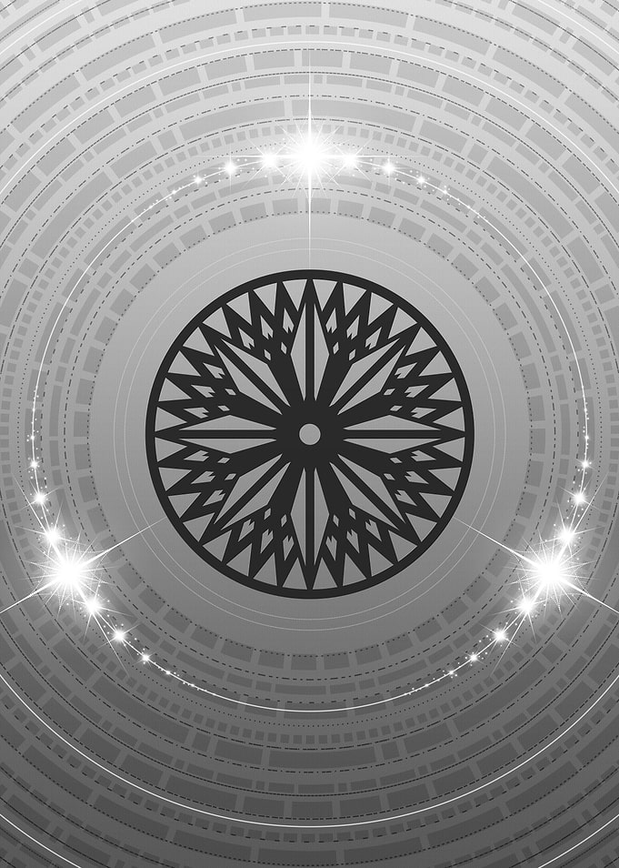 Gray Glyph Mandala Rune
