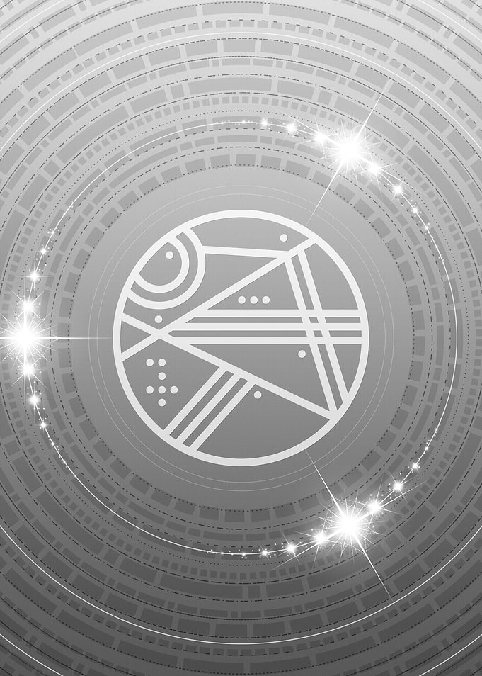 Black and White Glyph Rune