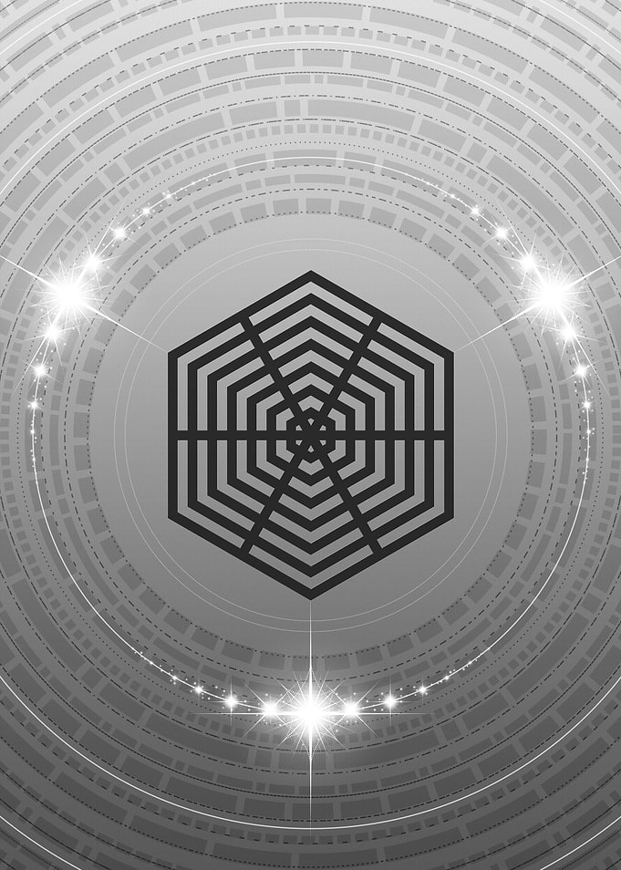 Gray Sacred Geometry Glyph