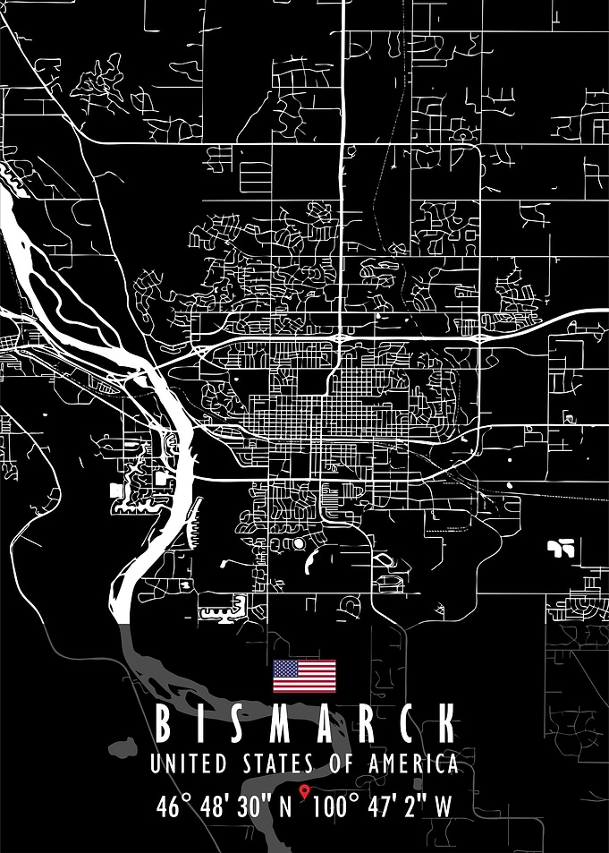 Bismarck Map USA