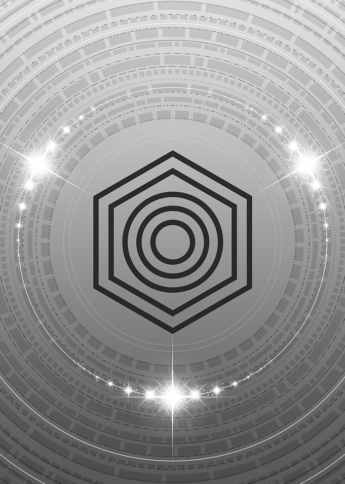 Gray Sacred Geometry Glyph