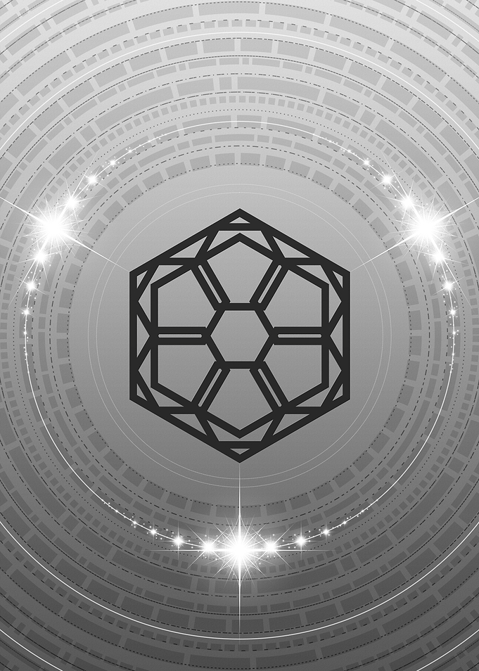 Grey Sacred Geometry Glyph