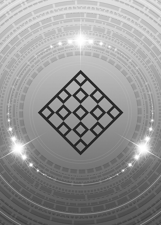 Grey Geometric Glyph Rune