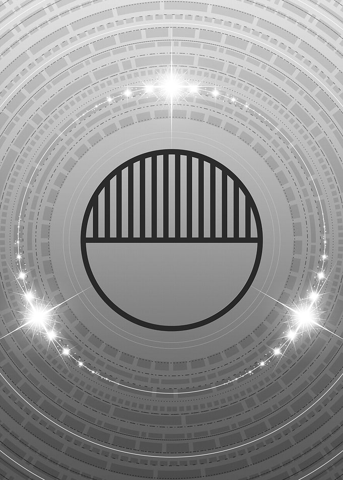Grey Geometric Glyph Rune