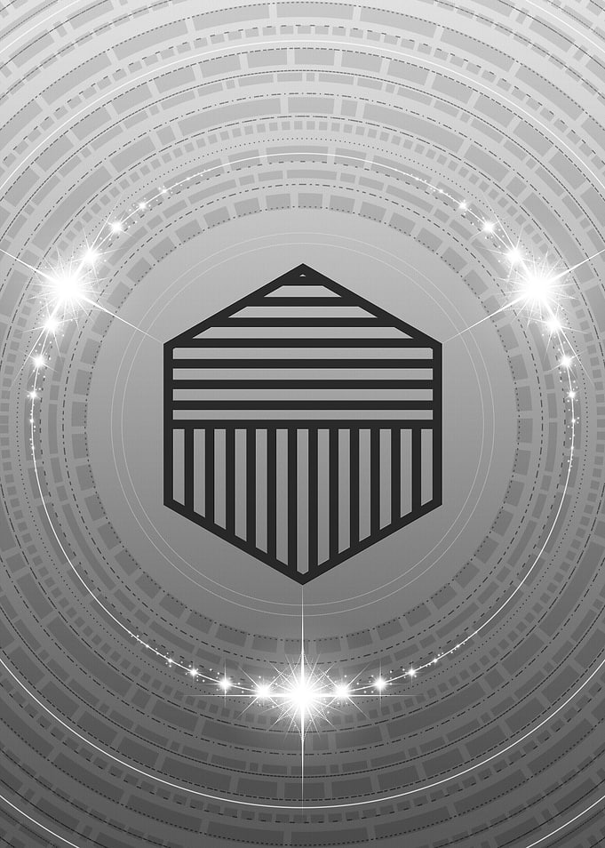 Gray Geometric Glyph Sign