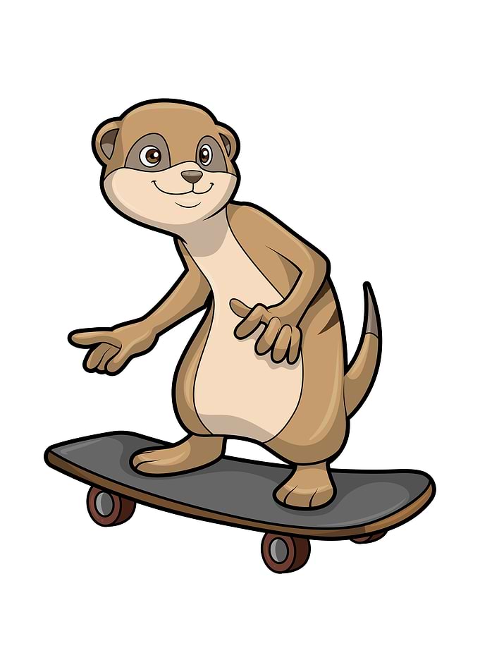 Meerkat Skater Skateboard