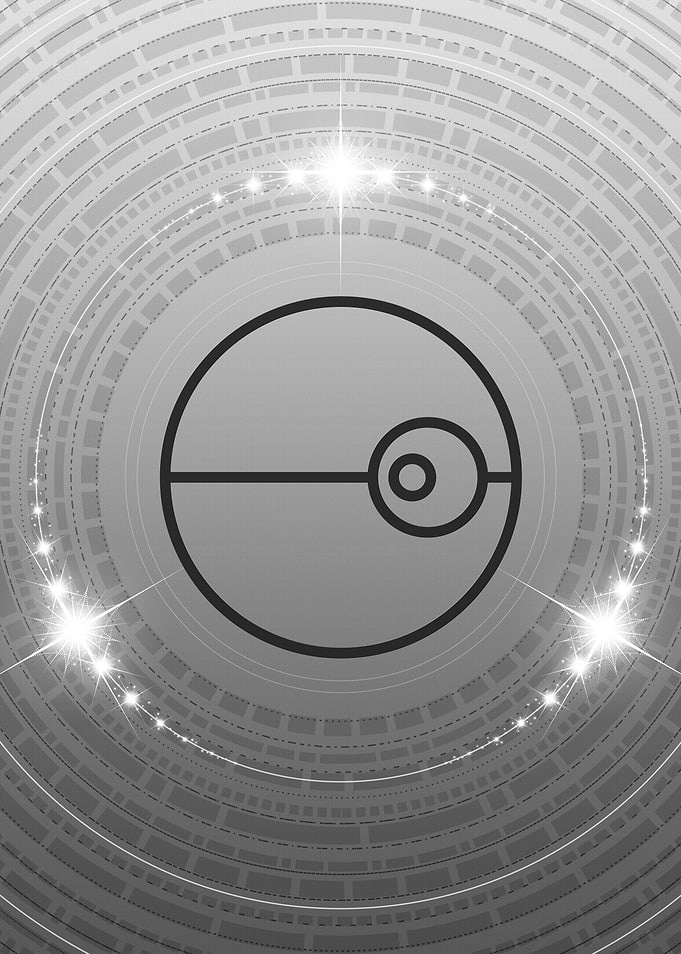 Gray Geometric Glyph Sign