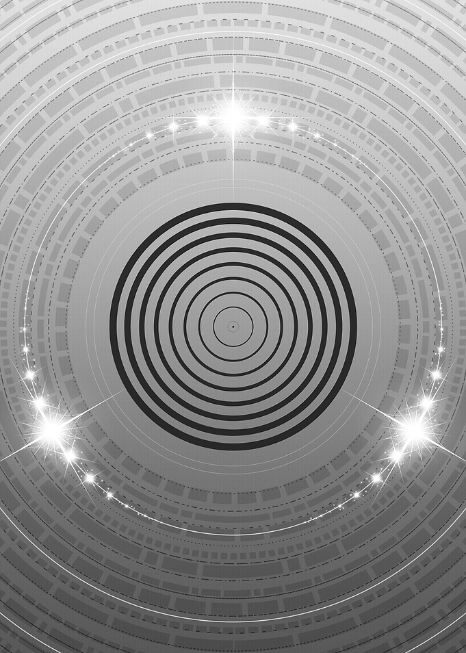 Grey Sacred Geometry Glyph