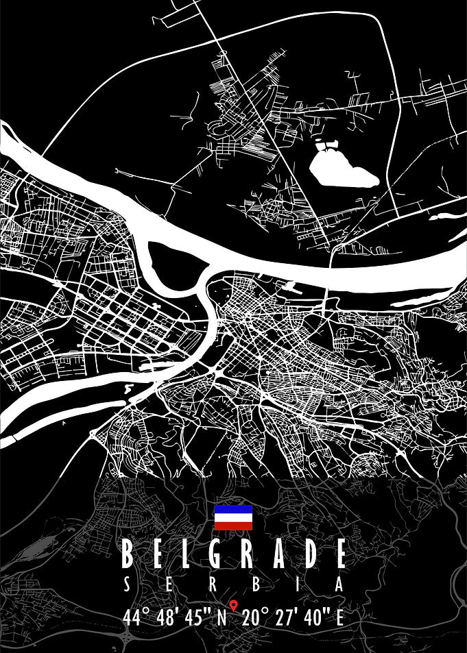 Belgrade Map Serbia