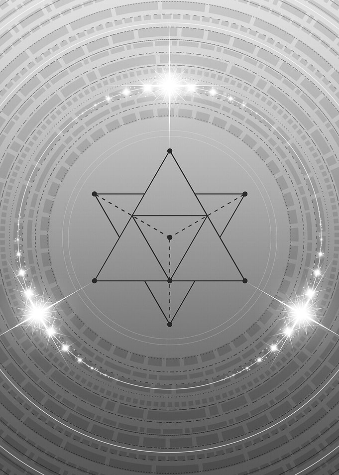 Grey Geometric Glyph Rune
