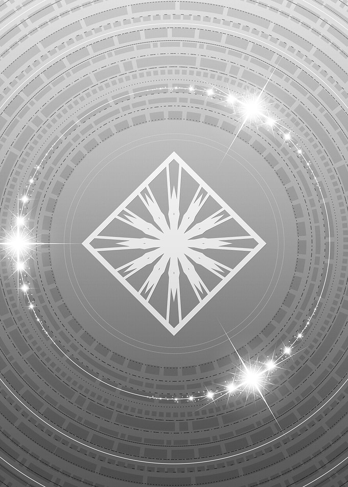 Grey Sacred Geometry Glyph