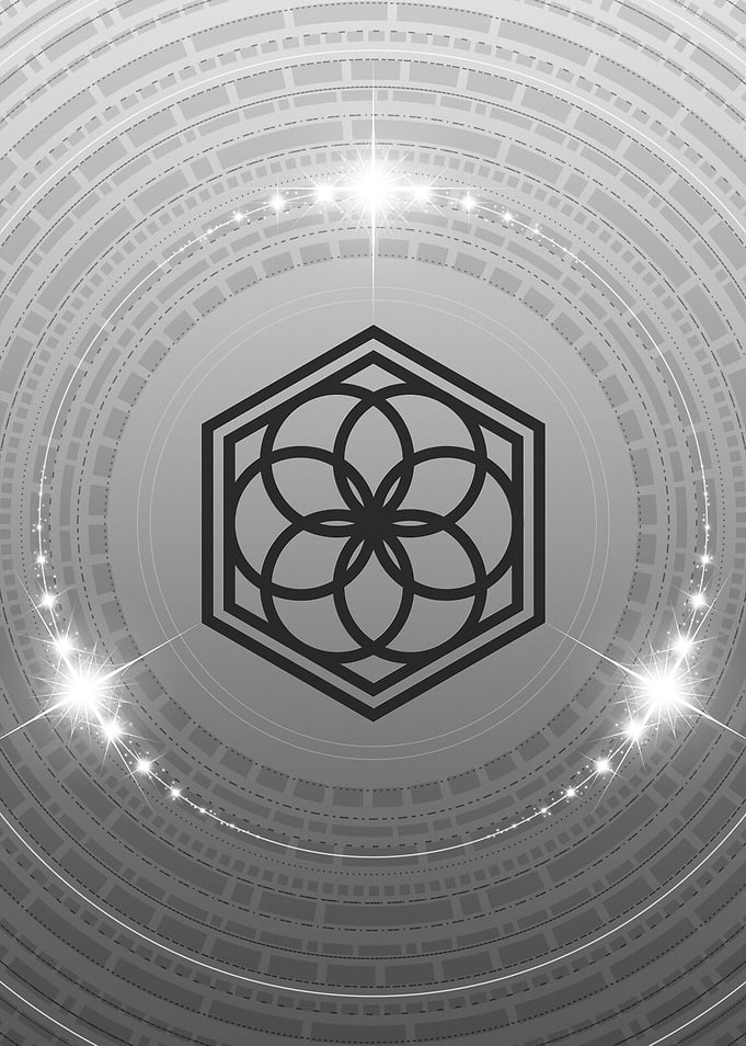 Gray Geometric Glyph Sign