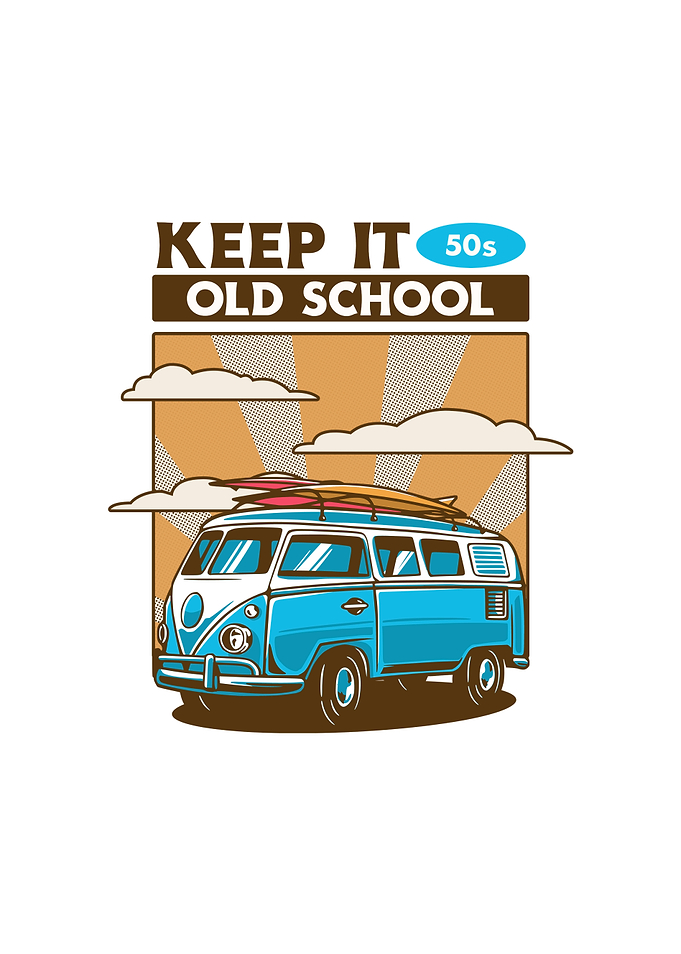 Ols School Camper Van