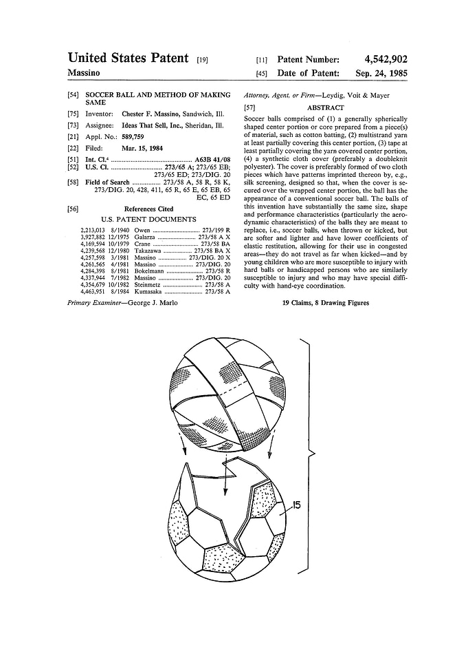 Football Blueprint Patent