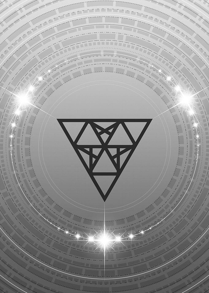 Grey Sacred Geometry Glyph