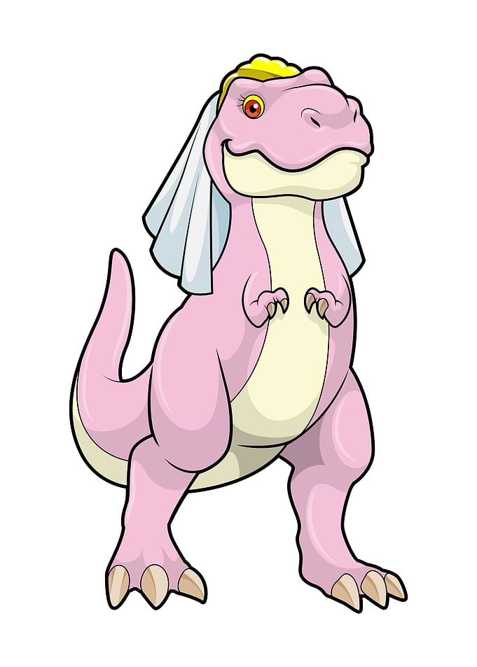 Dinosaur Bride Wedding