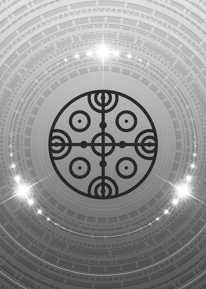 Gray Geometric Glyph Sign