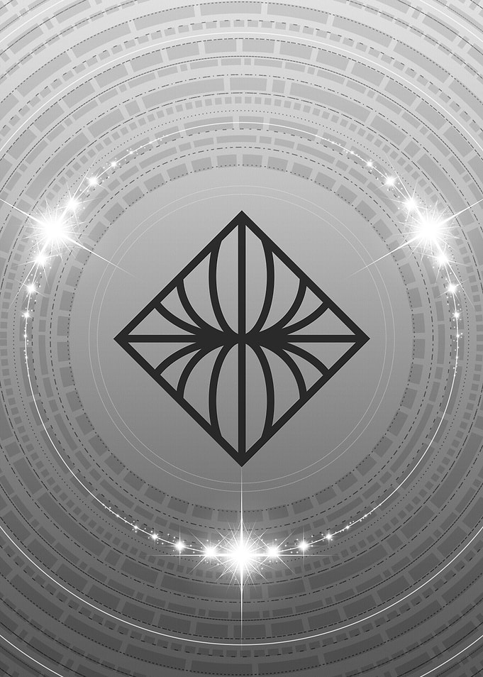 Gray Geometric Glyph Sign