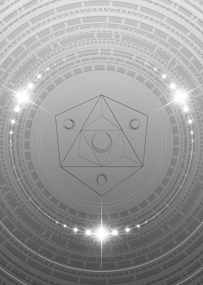 Grey Sacred Geometry Glyph