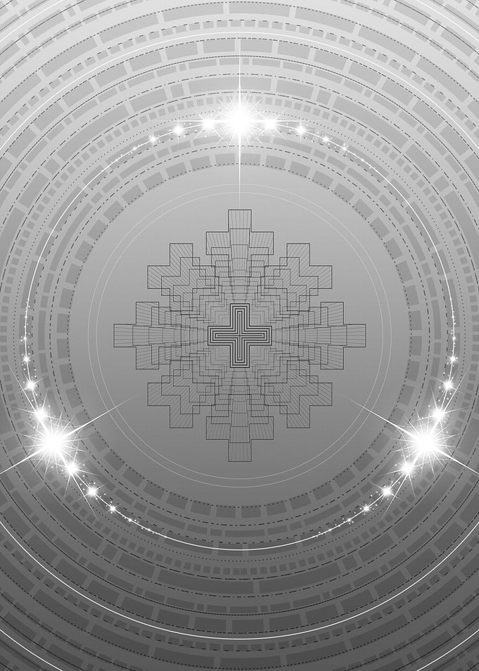 Gray Sacred Geometry Glyph