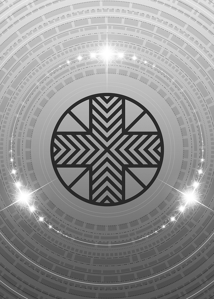 Grey Sacred Geometry Glyph