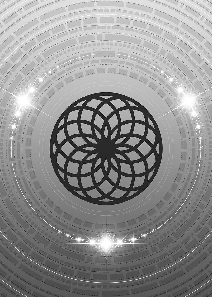 Gray Glyph Mandala Rune