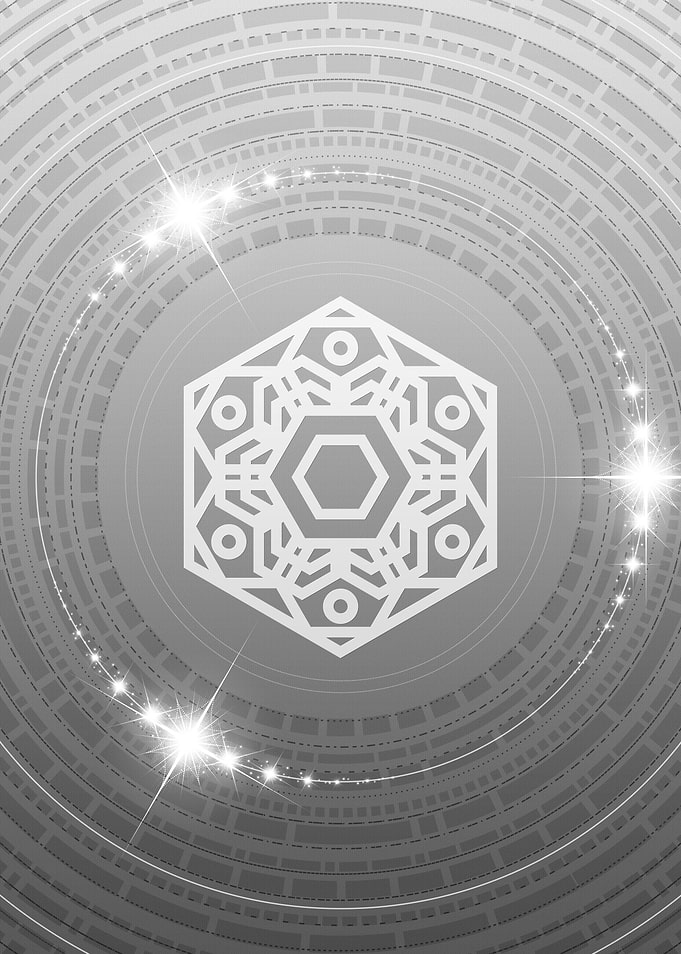 Gray Geometric Glyph Sign