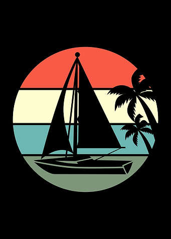 Retro Beach Sailing