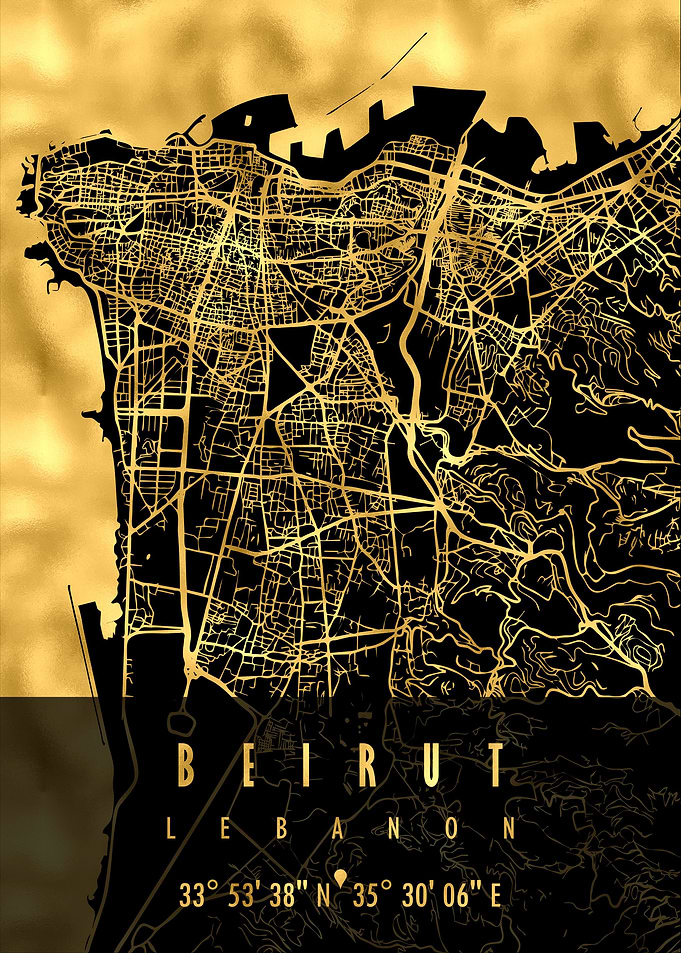 Beirut Map Lebanon