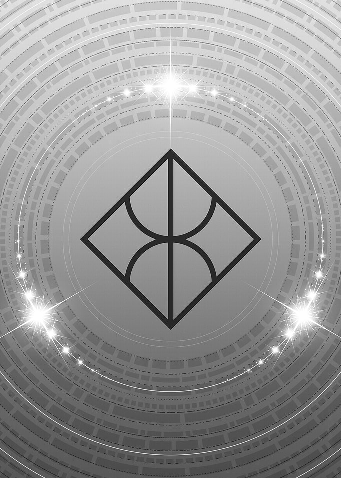 Gray Sacred Geometry Glyph