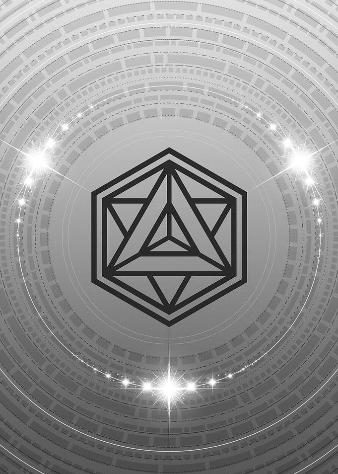 Gray Sacred Geometry Glyph