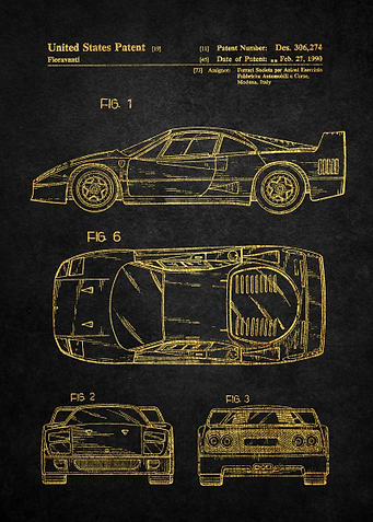 6 Ferrari F40 Patent