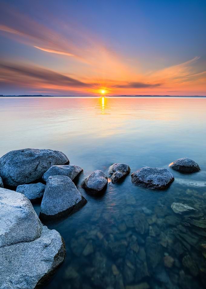 Sunset at the sea Beach
