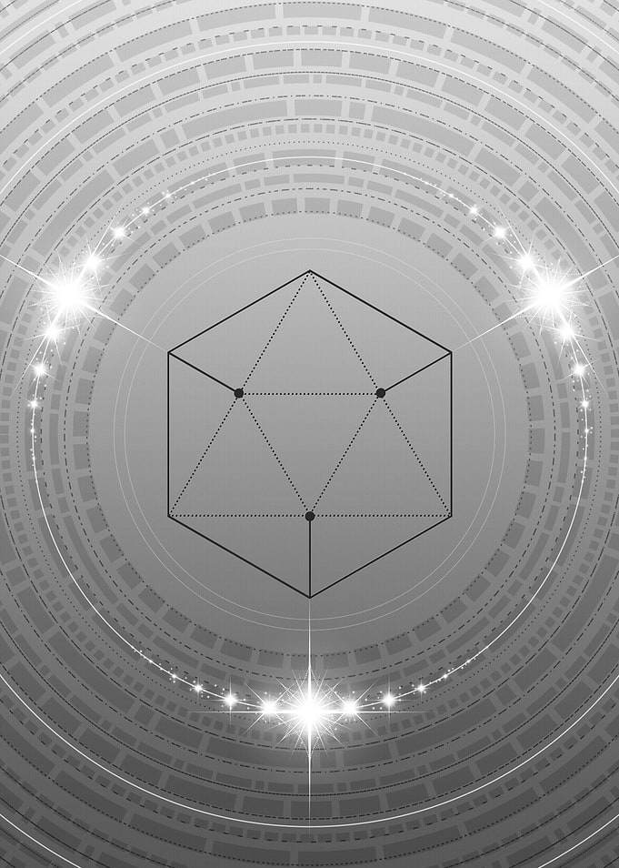 Grey Geometric Glyph Rune