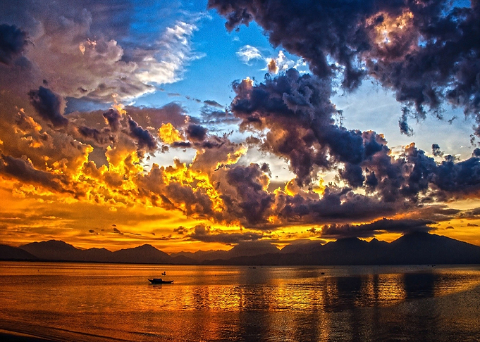 Sunset on the Sea