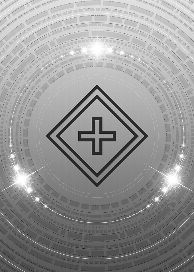 Grey Geometric Glyph Rune