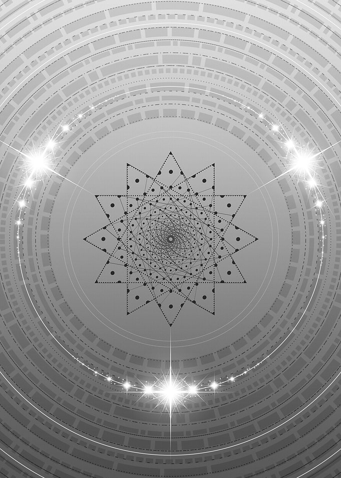 Gray Glyph Mandala Rune
