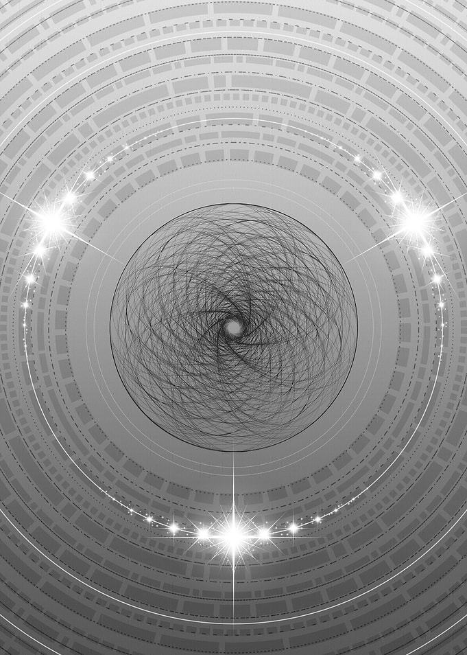 Grey Sacred Geometry Glyph