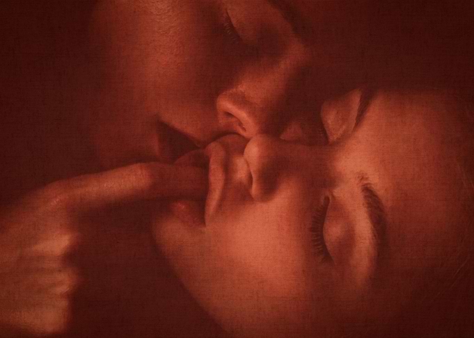 Erotic kiss