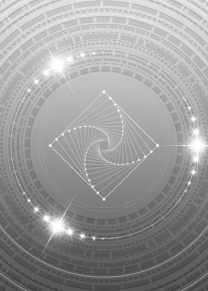 Grey Geometric Glyph Rune
