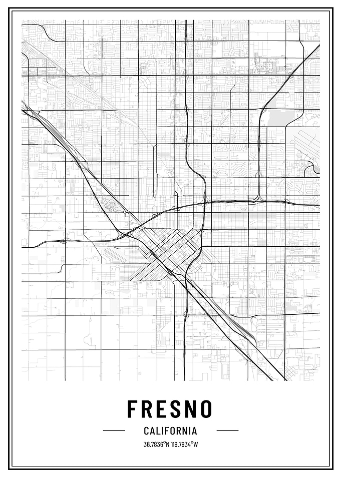 fresno map usa