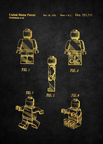 3 Lego Toy Figure Patent