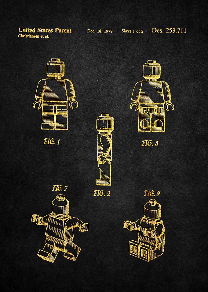 3 Lego Toy Figure Patent
