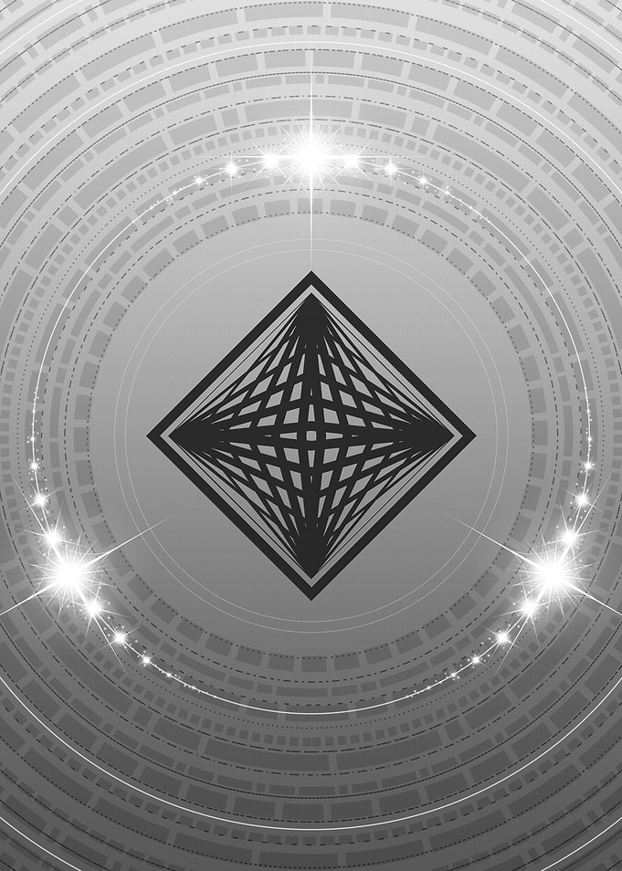 Gray Geometric Glyph Sign