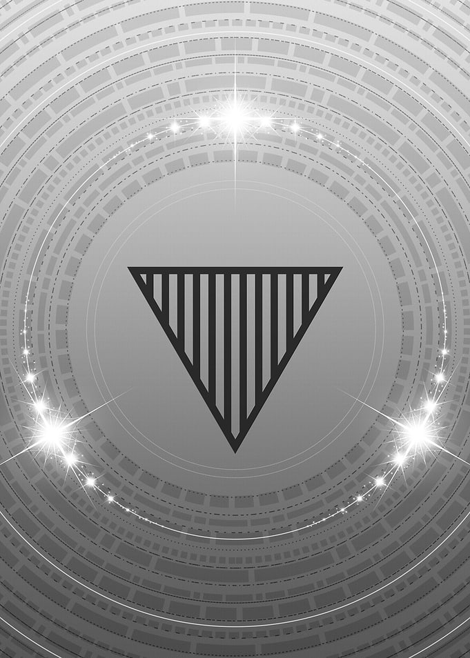 Grey Sacred Geometry Glyph