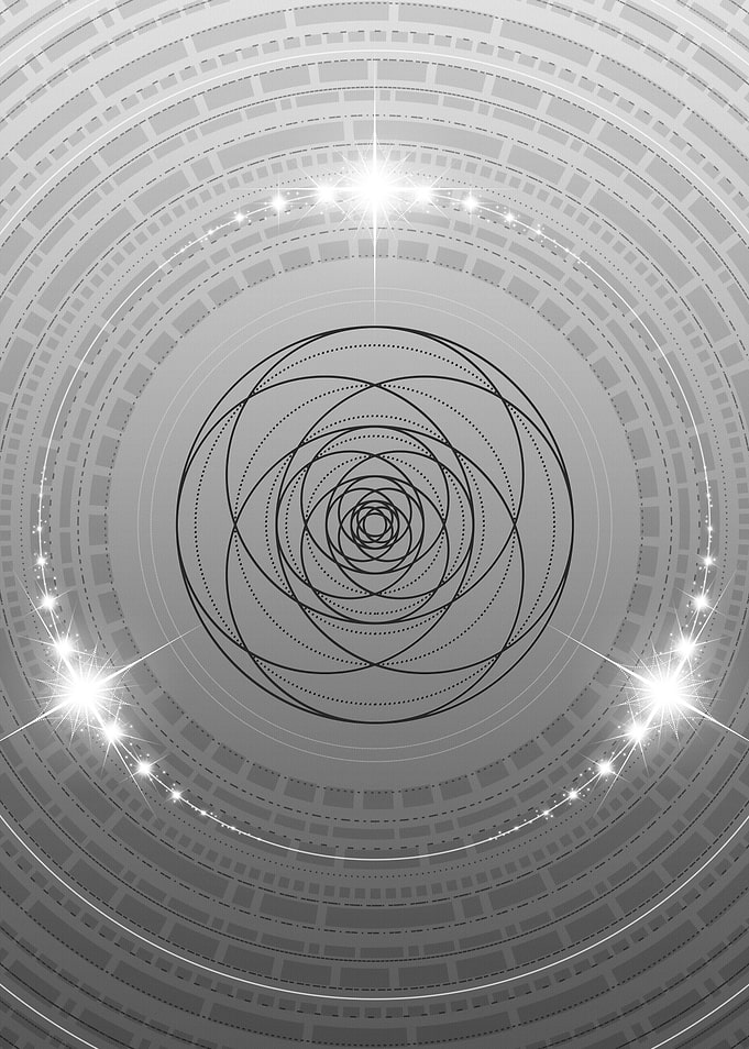Grey Sacred Geometry Glyph