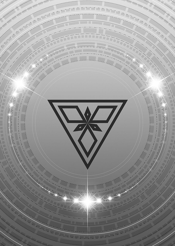 Gray Sacred Geometry Glyph