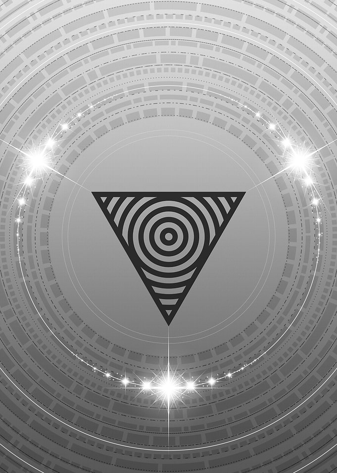 Grey Sacred Geometry Glyph